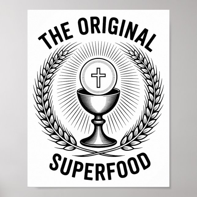 Poster The Original Superfood Eucharist Catholic M  (Devant)