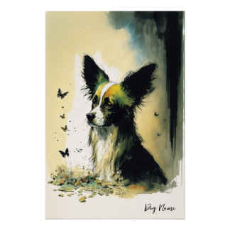 Poster The Papillon Dog - Composition 001