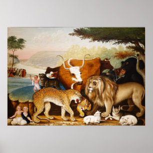 Poster The Peaceable Kingdom by Edward Hicks