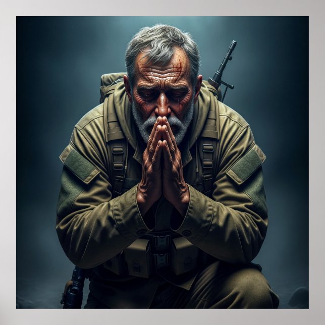 Poster The Penitent's Prayer: Tears of Divine Mercy (Devant)