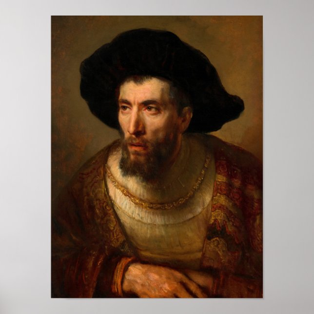 Poster The Philosopher, 1653 by Rembrandt van Rijn (Devant)