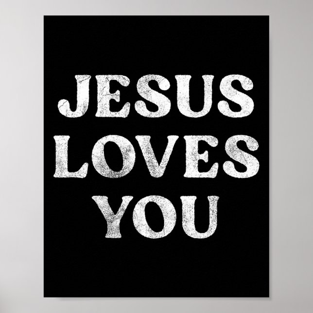 Poster The Phrase Jesus Loves You On A  (Devant)