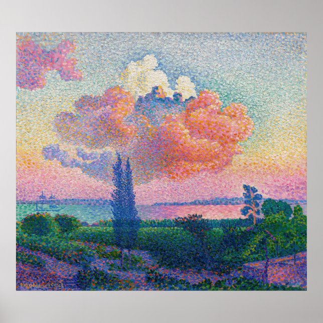 Poster The Pink Cloud (1896) par Henri-Edmond Cross (Devant)