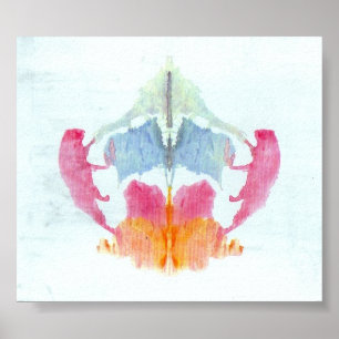 Poster The Rorschach Test Ink Blots Plate 8