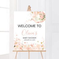 Thé rose floral pour deux Baby showers Bienvenue