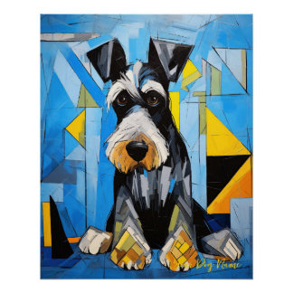 Poster The Schnauzer Dog Portrait 004 - Sable Gabriel