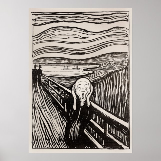 Poster The Scream (1895) par Edvard Munch. (Devant)