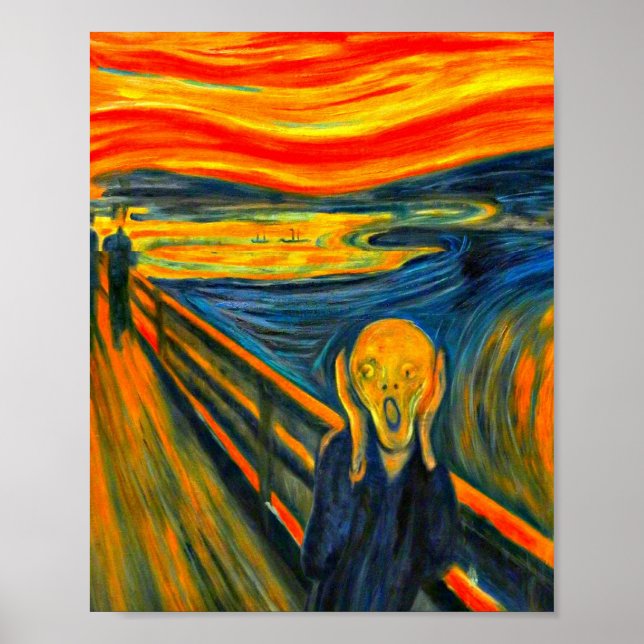 Poster The Scream, FIne Art de Munch, (Devant)