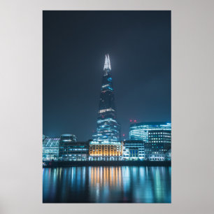 Poster The Shard London Bridge la nuit