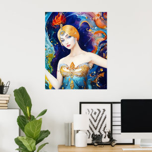 Poster The Shell Fountain: Evening Gown by Paquin