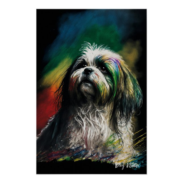 Poster The Shih Tzu Dog - Composition 007 (Devant)