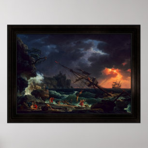 Poster The Shipwreck by Claude Joseph Vernet
