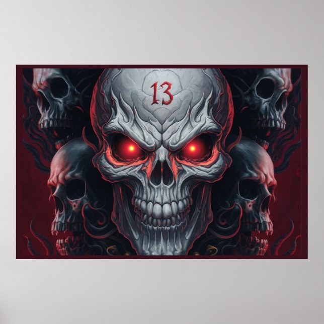 Poster The Skull 13 (Devant)