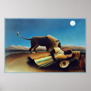 Poster "The Sleeping Gypsy" by Henri Rousseau