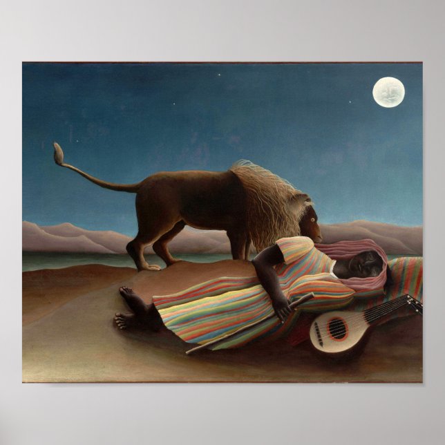 Poster The Sleeping Gypsy, Henri Rousseau (Devant)