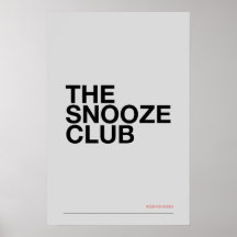 THE SNOOZE CLUB – Bedroom Wall Art