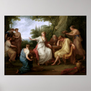 Poster The Sorrow of Telemachus by Angelika Kauffmann