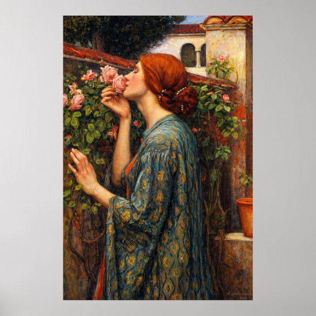 Poster The Soul of the Rose by John William Waterhouse (Devant)