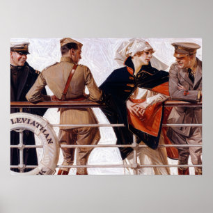 Poster The SS Leviathan, 1918 par J. C. Leyendecker
