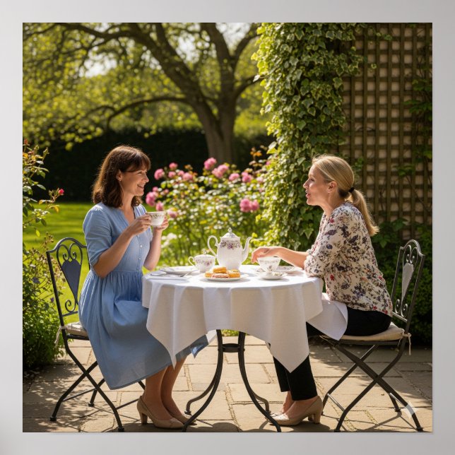 Poster Thé sur le Patio (Devant)