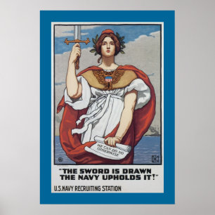 Poster The Sword is Drawn, The Navy Upholds It