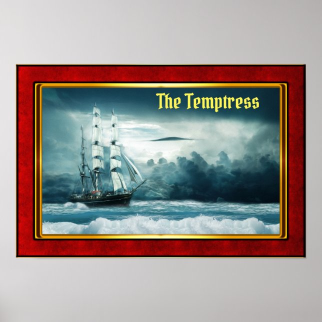 Poster The Temptress - Galleon at Sail (Devant)