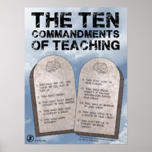 Poster The Ten Commandments of Teaching