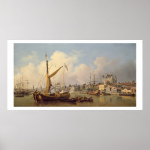 Poster The Thames and the Tower of London supposedly on t