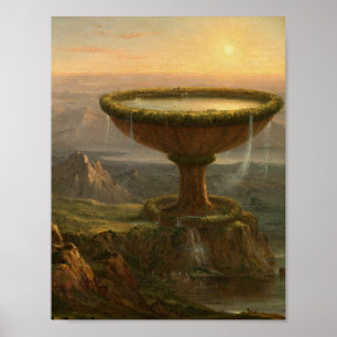 Poster The Titan's Goblet (1833) - Thomas Cole