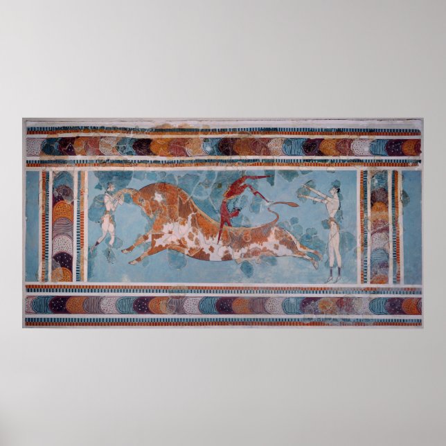 Poster The Toreador Fresco, Knossos Palace, (Devant)