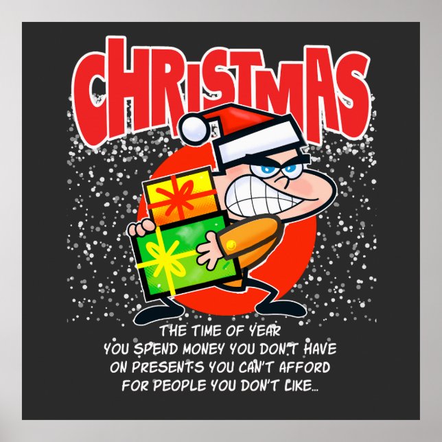Poster The tote bag for people who don't like Christmas (Devant)