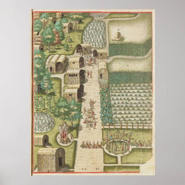 Poster The town of Secota (Devant)