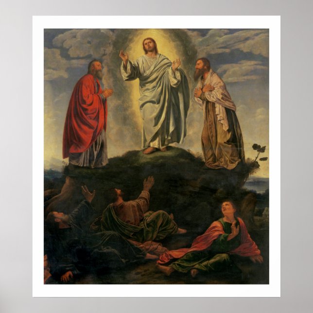 Poster The Transfiguration, c.1527-33 (huile sur panneau) (Devant)