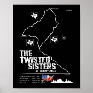 Poster The Twisted Sisters Texas USA Motorcycle 02
