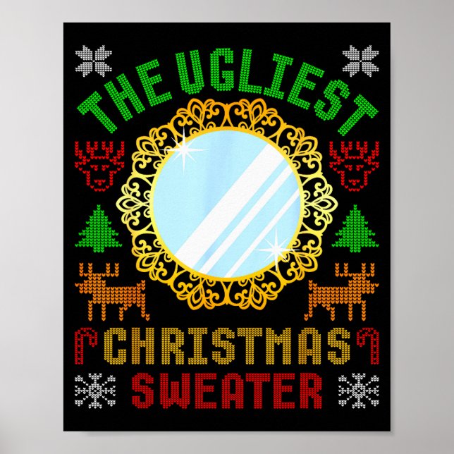 Poster The Ugliest Ugly Christmas Sweater With Mirror Fun (Devant)