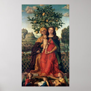 Poster The Virgin and Child with St Anne, 1510-18