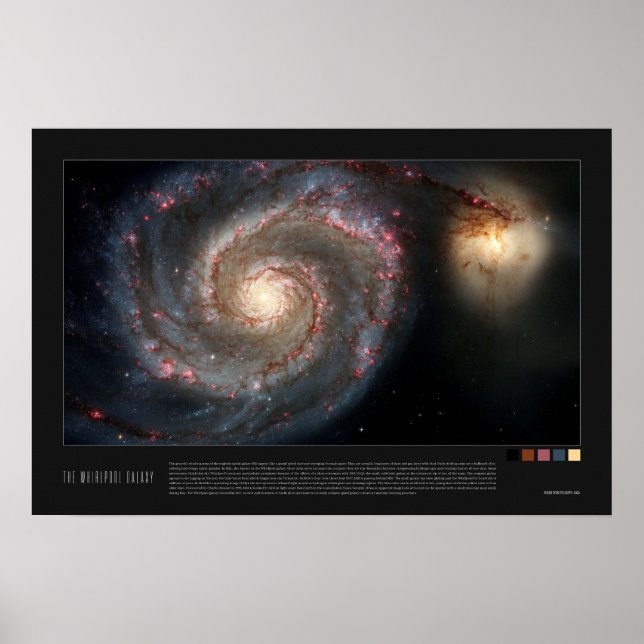 Poster The Whirlpool Galaxy (51a, M51a, NGC 5194) (Devant)