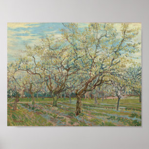 Poster The White Orchard Arles, avril 1888 Vincent van Go