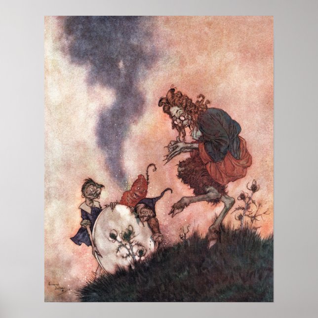 Poster The Wicked Hobgoblin par Edmund Dulac (Devant)