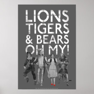 Poster The Wizard Of Oz™   Lions Tigers & Bears Oh My!