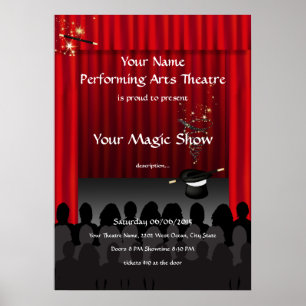 Poster Théâtre Arts de la scène Magique Scène Afficher l'