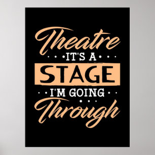 Poster Théâtre C'Est Un Acteur De Scène Sont En Train De
