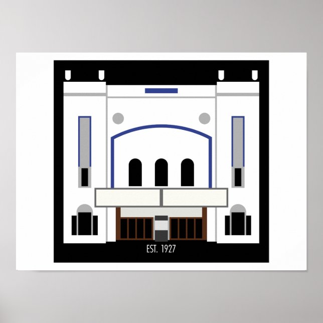 Poster Théâtre Columbia Minimaliste (Matte Print) (Devant)