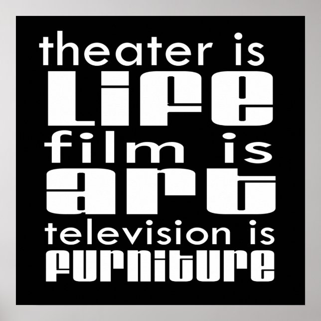 Poster Théâtre contre cinéma contre télévision (Devant)