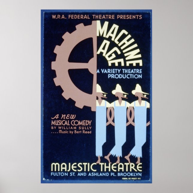 Poster Théâtre fédéral présente une comédie musicale WPA (Devant)