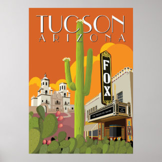 Poster Théâtre Fox de 28 po x 20 po - Tucson, Arizona