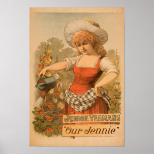 Poster Théâtre Jennie Yeamans "Our Jennie"