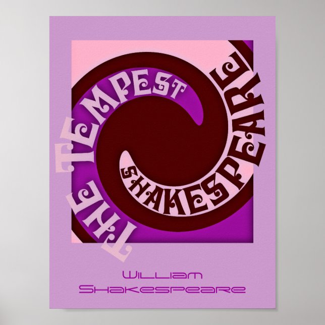 Poster Théâtre Le Tempest Play Promo William Shakespeare (Devant)