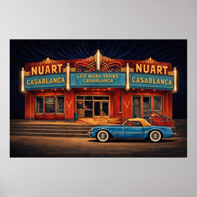 Poster Théâtre Nuart avec une Corvette de 54 (Devant)