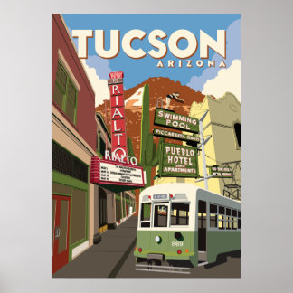 Poster Théâtre Rialto de 28 po x 20 po - Tucson, Arizona